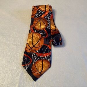 Beverly Hills Polo Club Men’s Basketball Hoop Theme Tie- New No Tags